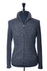 Michael Kors Marled Grey Cashmere Blend Full Zip Cardigan Sweater