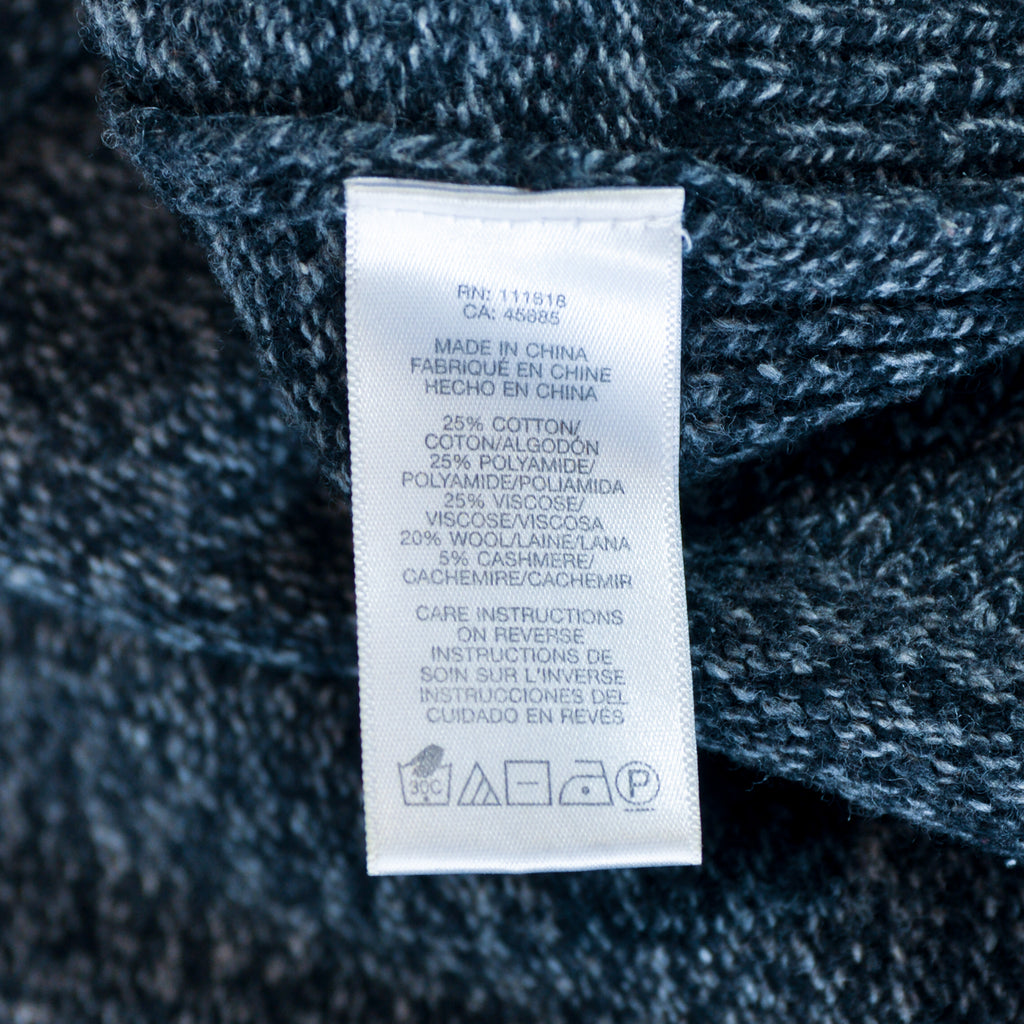 Michael Kors Marled Grey Cashmere Blend Full Zip Cardigan Sweater