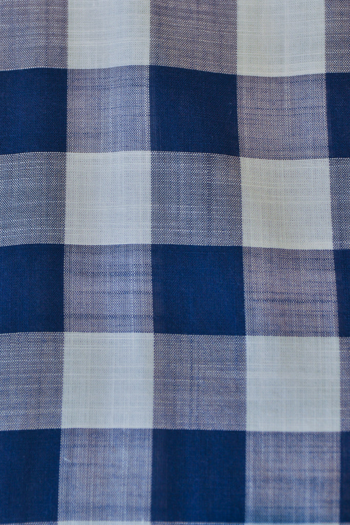 Culturata Navy Blue Check Tailored Fit Shirt
