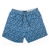 Patrick Assaraf Blue Leaf Print Swim Shorts