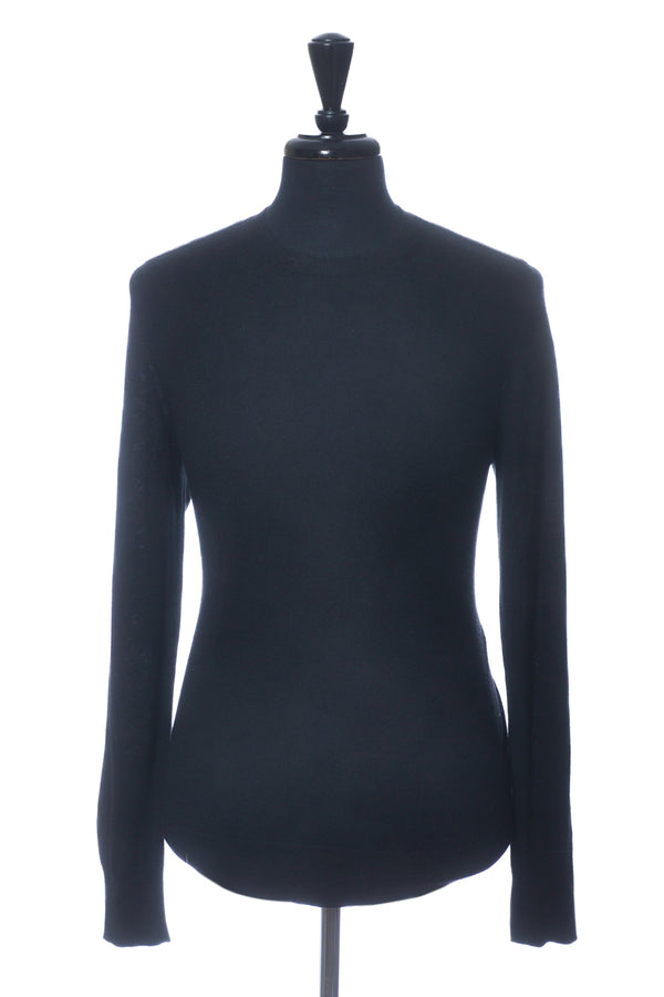 Burberry Brit Black Nova Check Accented Crew Neck Sweater