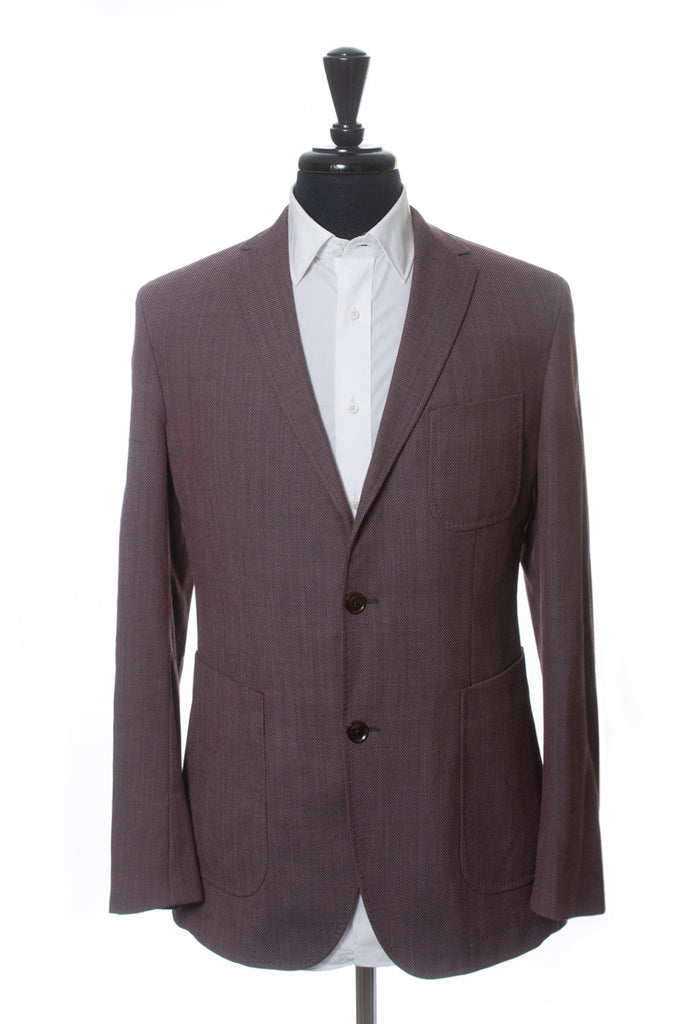 Hugo Boss Red Birdseye Mitchel Blazer