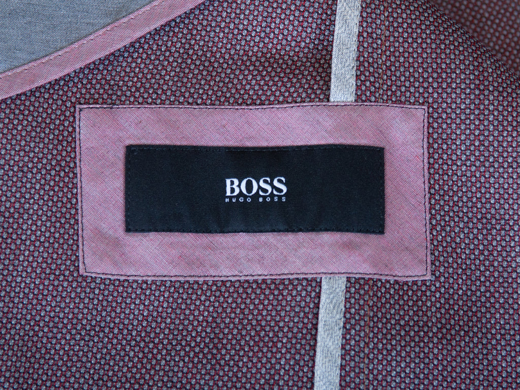 Hugo Boss Red Birdseye Mitchel Blazer