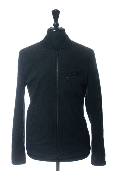 Diesel Grey Wool Blend Varsity Jacket