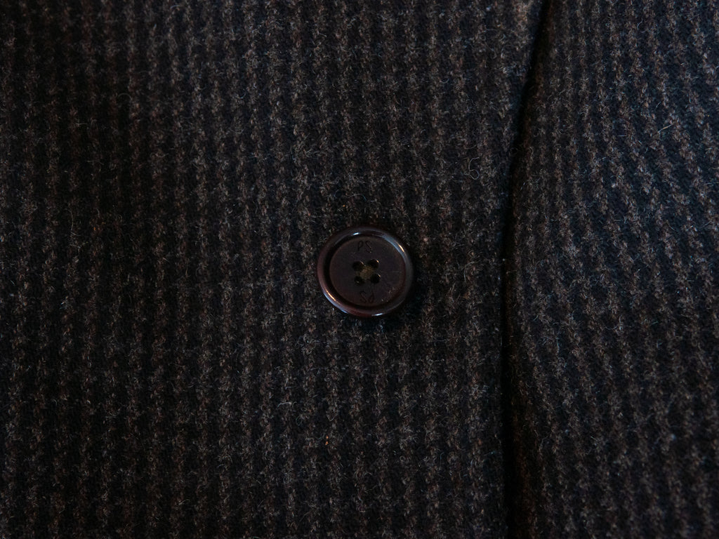Paul Smith Dark Brown Houndstooth Overcoat
