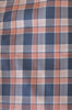 Patagonia Peach and Grey Check Organic Cotton Short Sleeve Shirt