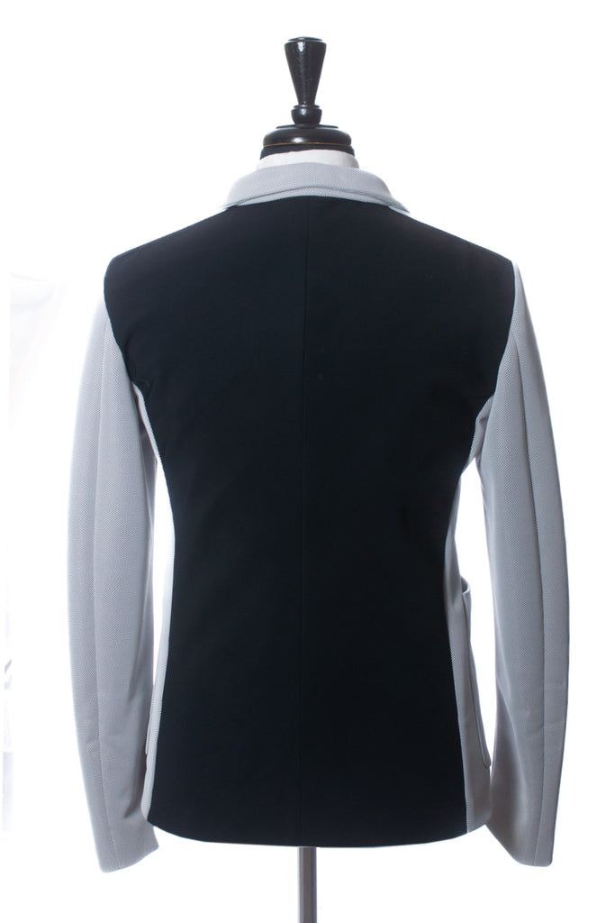 Jil Sander Sky Grey on Black Future Jersey Weave Blazer