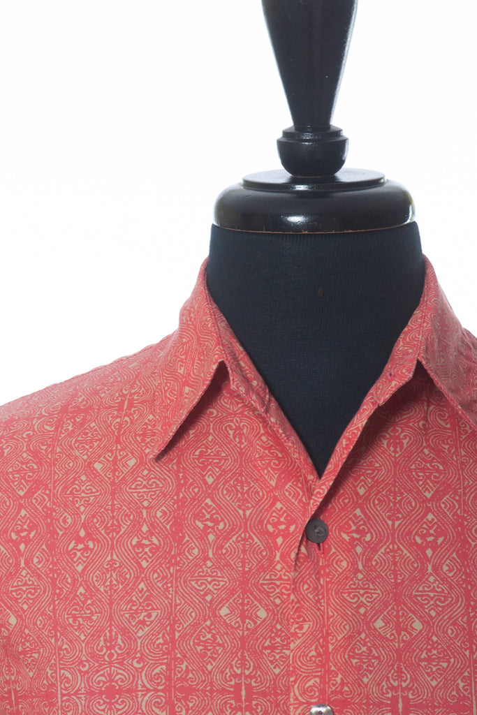 Tori Richard Vintage Coral Print Short Sleeve Shirt