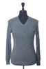 SuitSupply Grey Merino Wool V-Neck Sweater
