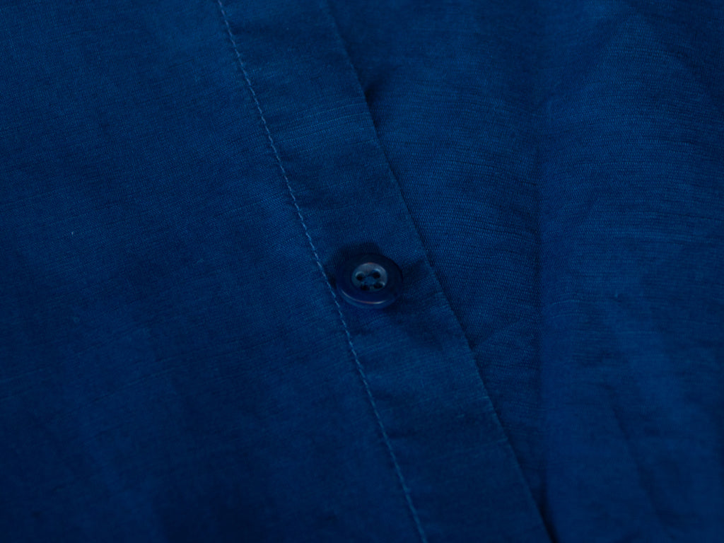 Sunspel Navy Blue Mandarin Collar Shirt