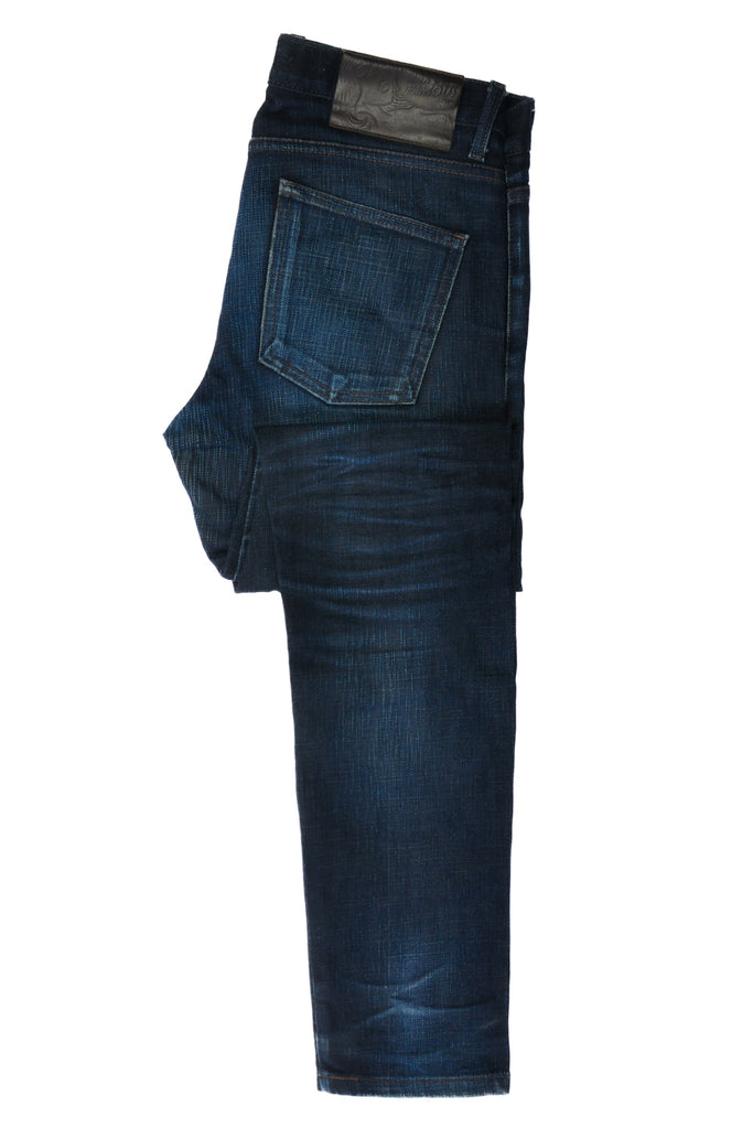 Naked & Famous SuperSkinnyGuy Green Weft Slub Stretch Selvedge Jeans