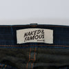 Naked & Famous SuperSkinnyGuy Green Weft Slub Stretch Selvedge Jeans