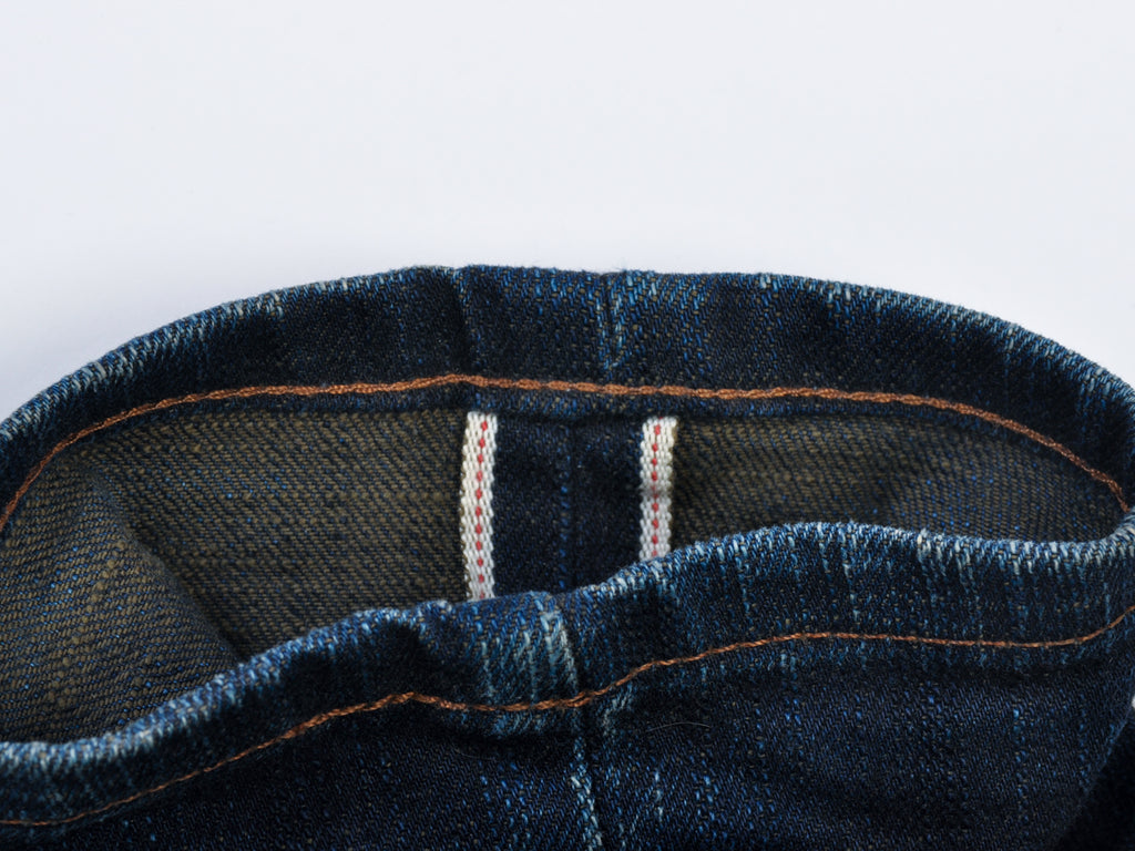 Naked & Famous SuperSkinnyGuy Green Weft Slub Stretch Selvedge Jeans