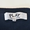 Comme des Garcons Play Deep Navy V-Neck