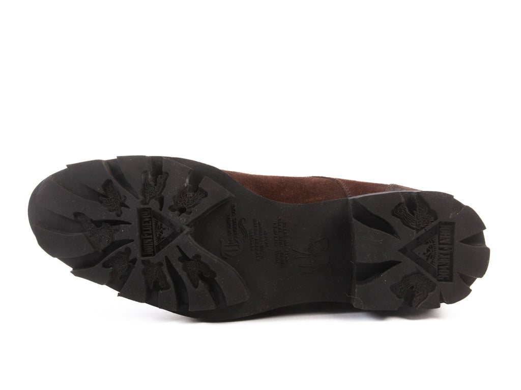 John Fluevog Brown Suede Cap Toe Boots