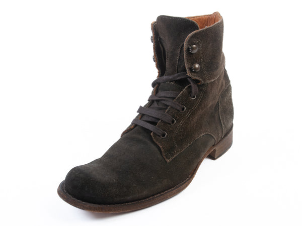 John Varvatos Dark Brown Suede Boots