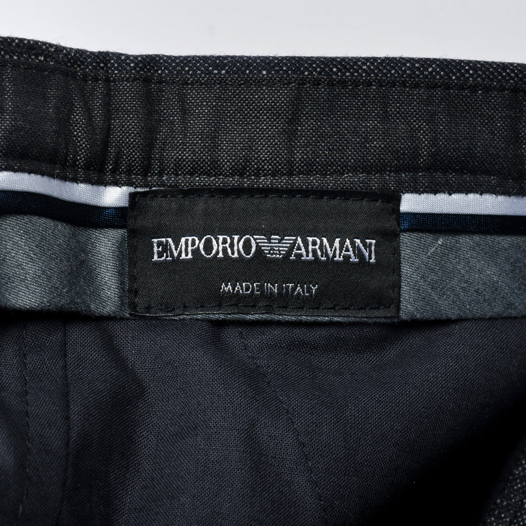 Emporio Armani Navy Blue Fleck Trousers