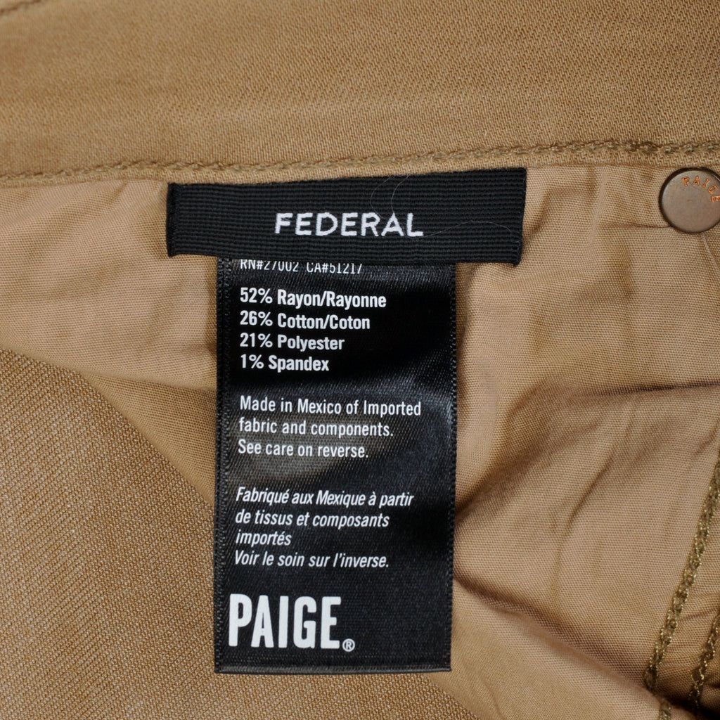 Paige Sandy Fog Brown Federal Jeans