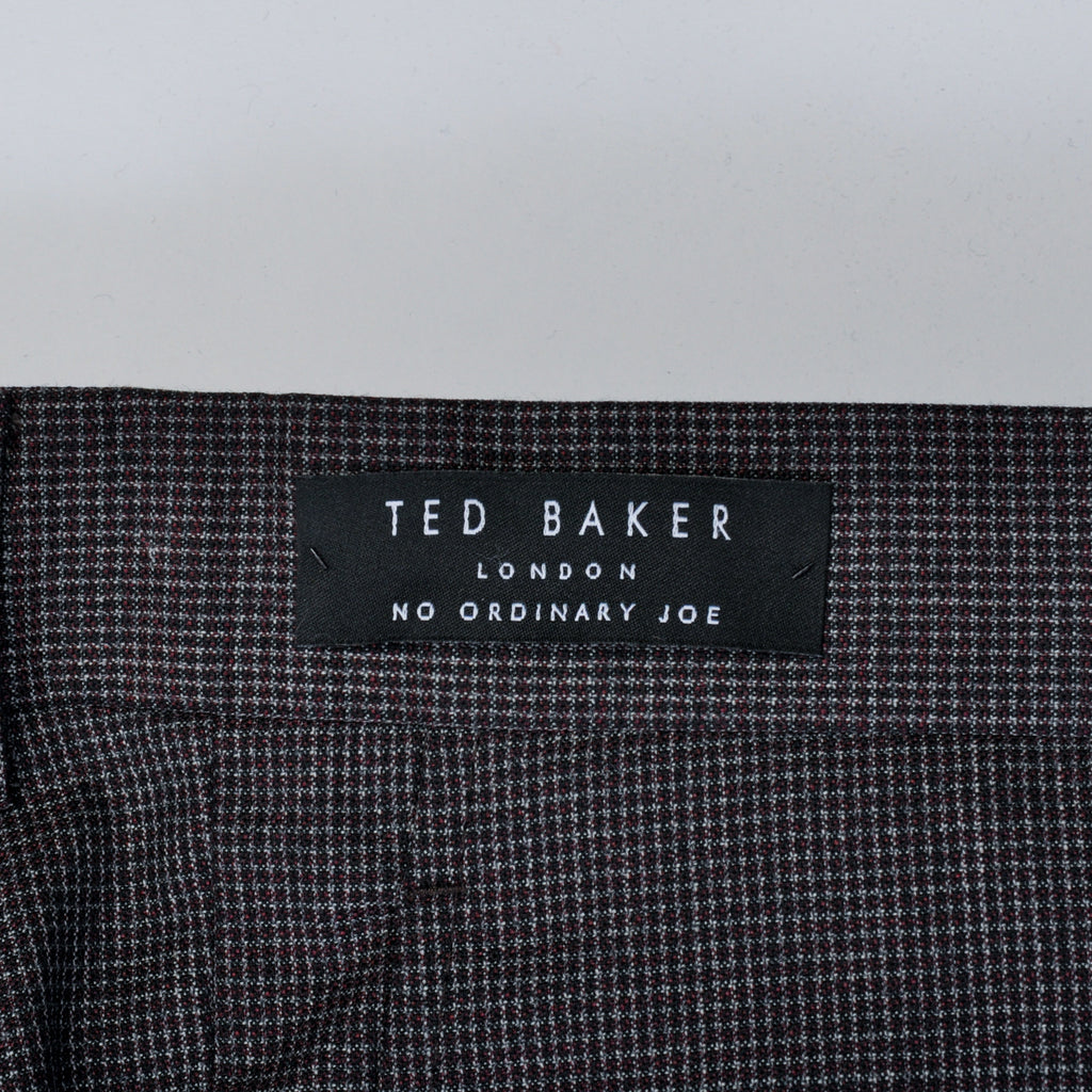 Ted Baker Merlot Microcheck Joey Pant