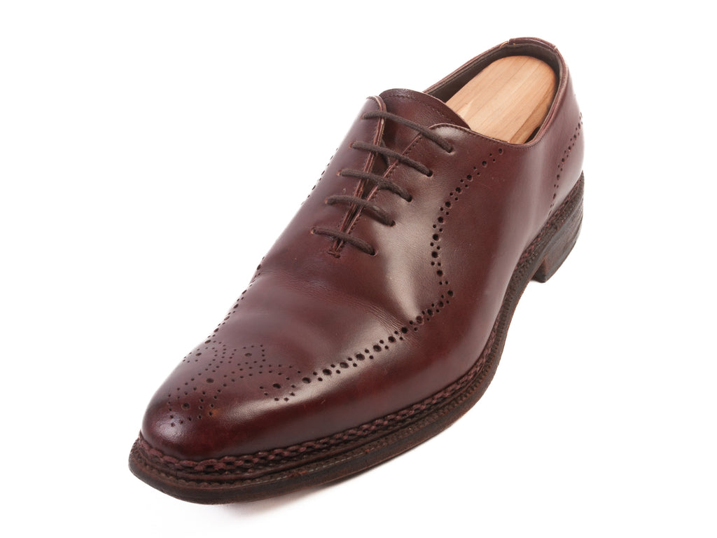 Meermin Mahogany Brown Linea Maestro Perf Toe Oxfords