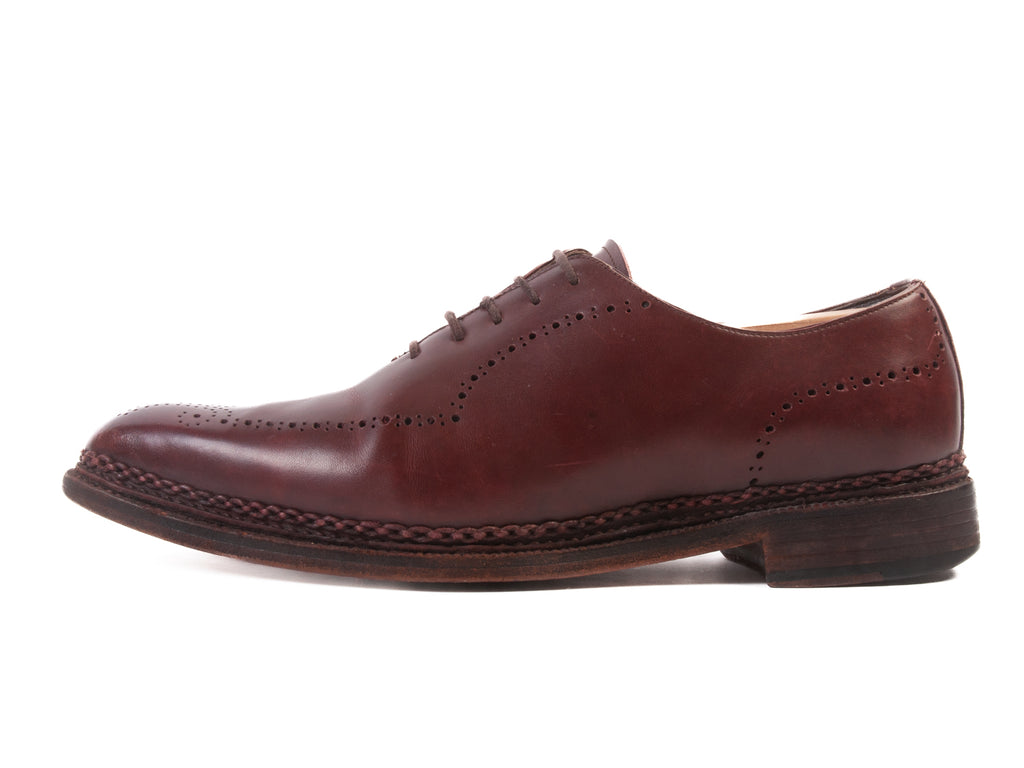 Meermin Mahogany Brown Linea Maestro Perf Toe Oxfords
