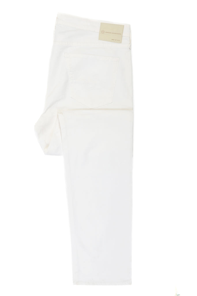 AG Jeans White Matchbox Slim Straight Jeans