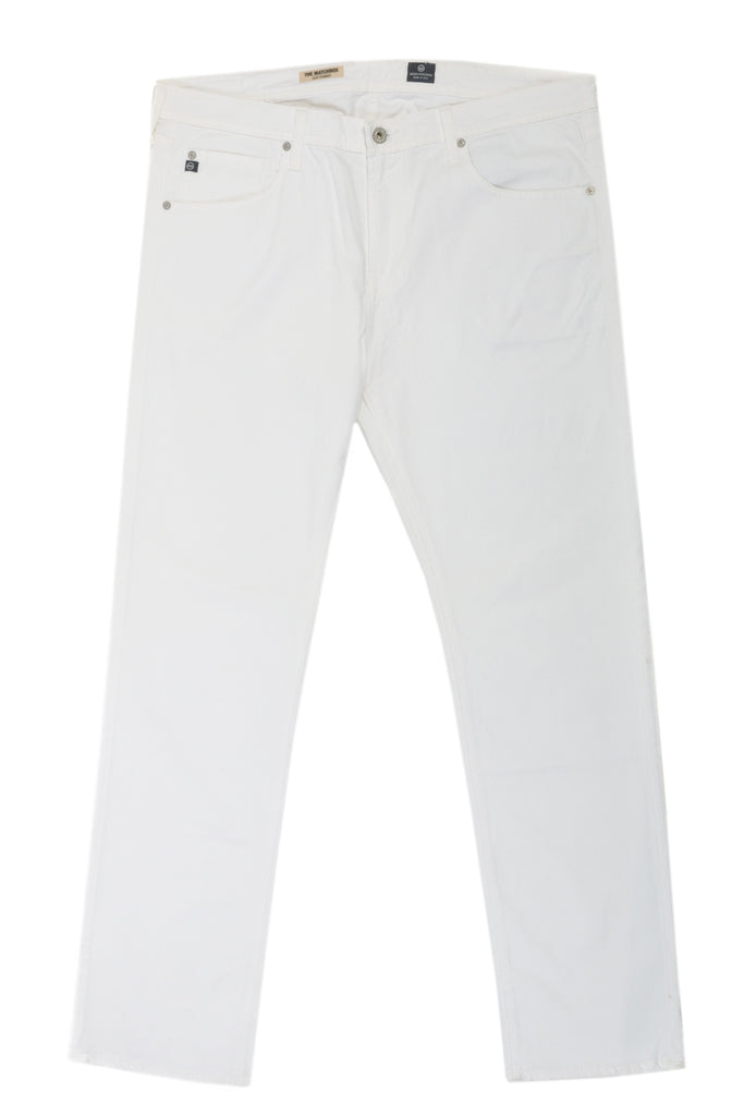 AG Jeans White Matchbox Slim Straight Jeans
