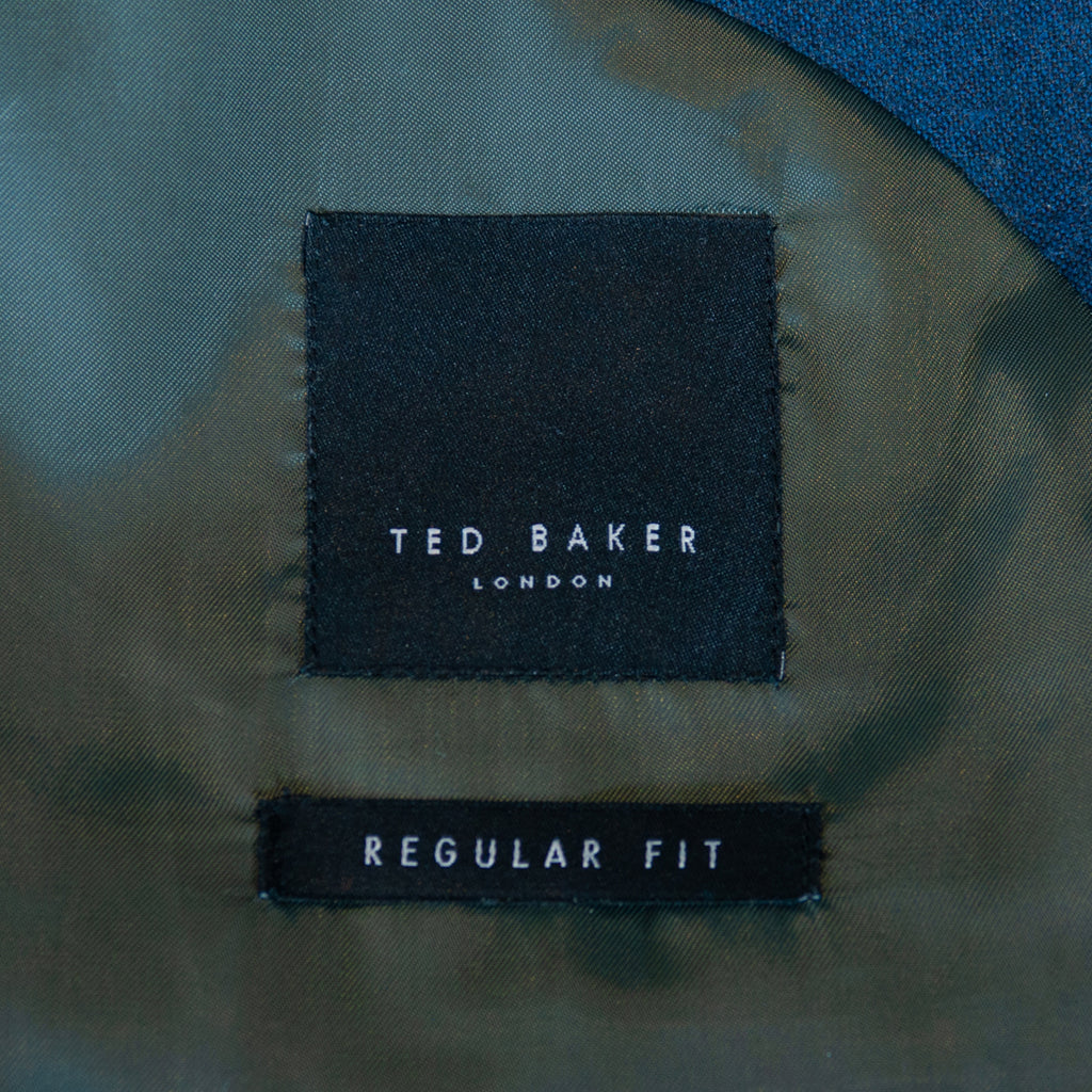 Ted Baker Blue Flannel Single Button Suit