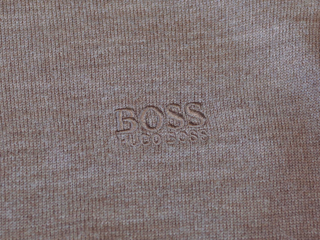 Hugo Boss Brown Merino Wool Banet_E Collared Knit
49
