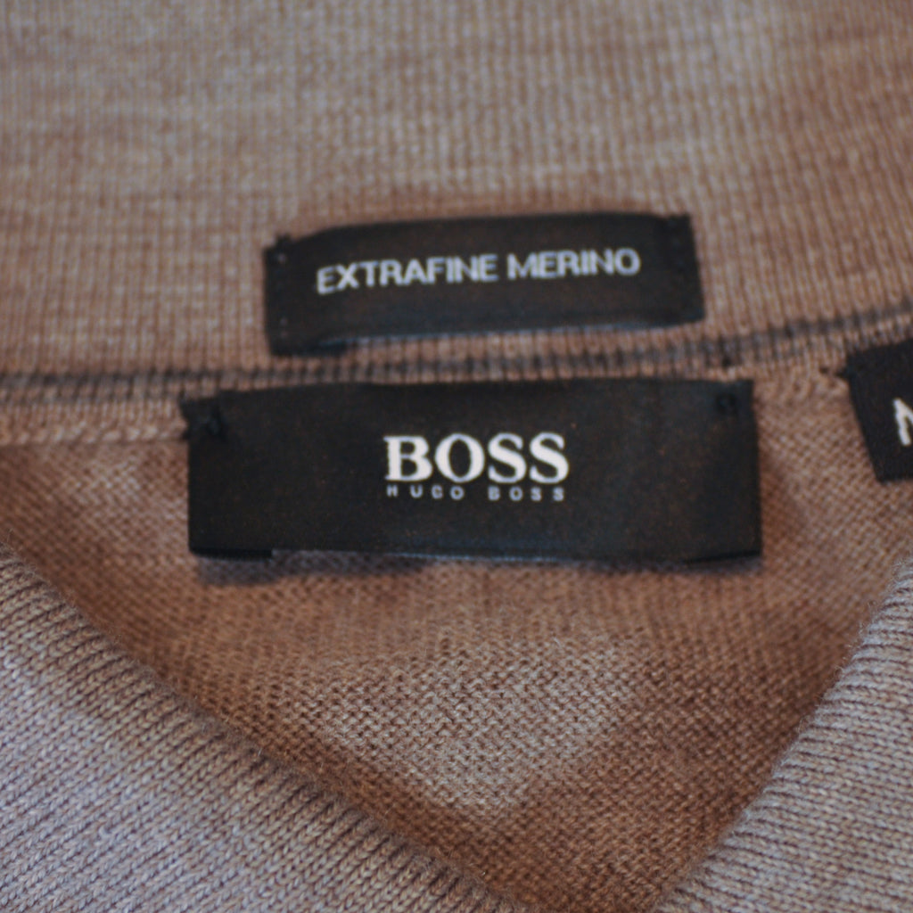 Hugo Boss Brown Merino Wool Banet_E Collared Knit
49
