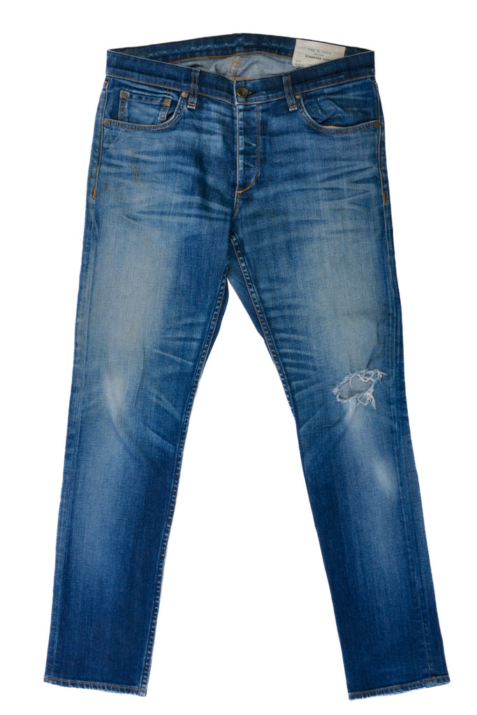 Rag & Bone Mile End Blue Fit2 Distressed Jeans