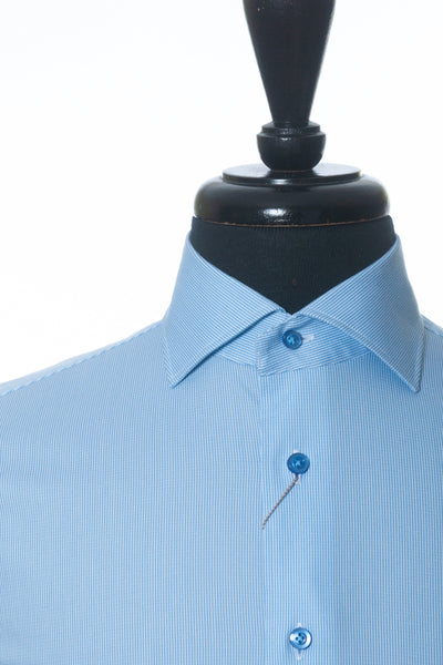 Emanuel Berg NWT Blue Striped Modern Fit Byron Shirt