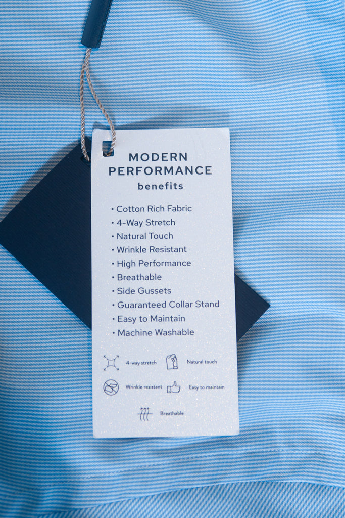 Emanuel Berg NWT Blue Striped Modern Fit Byron Shirt