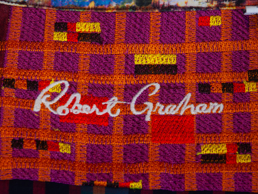 Robert Graham Sunset Red Pixelated Check Shirt