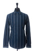 Robert Graham Blue Bar Code Stripe Shirt
