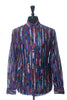 Robert Graham Multi Color Brush Stroke Print Silk Blend Shirt