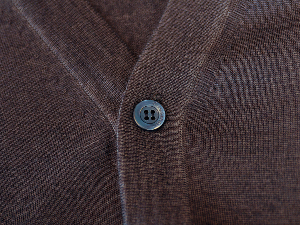 Cruciani Brown Garment Dyed Sweater Vest