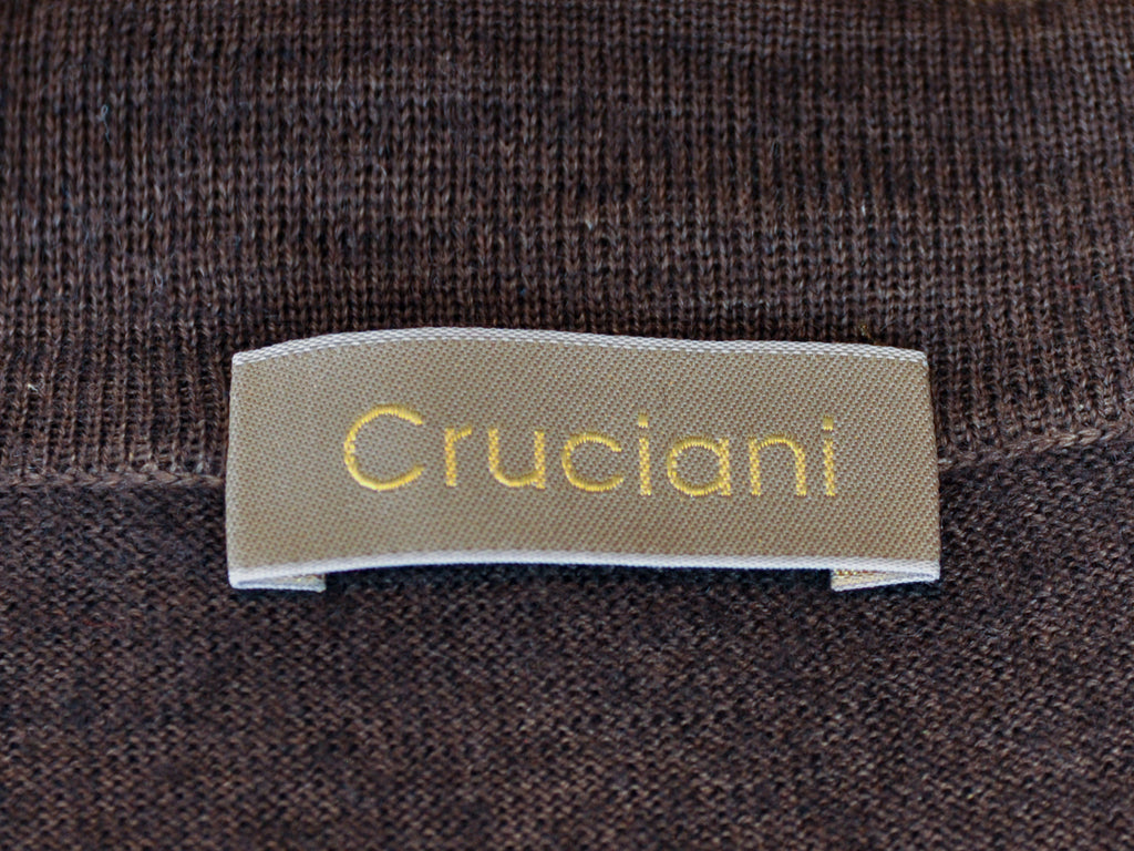 Cruciani Brown Garment Dyed Sweater Vest
