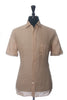 Glanshirt Brown Linen Short Sleeve Shirt