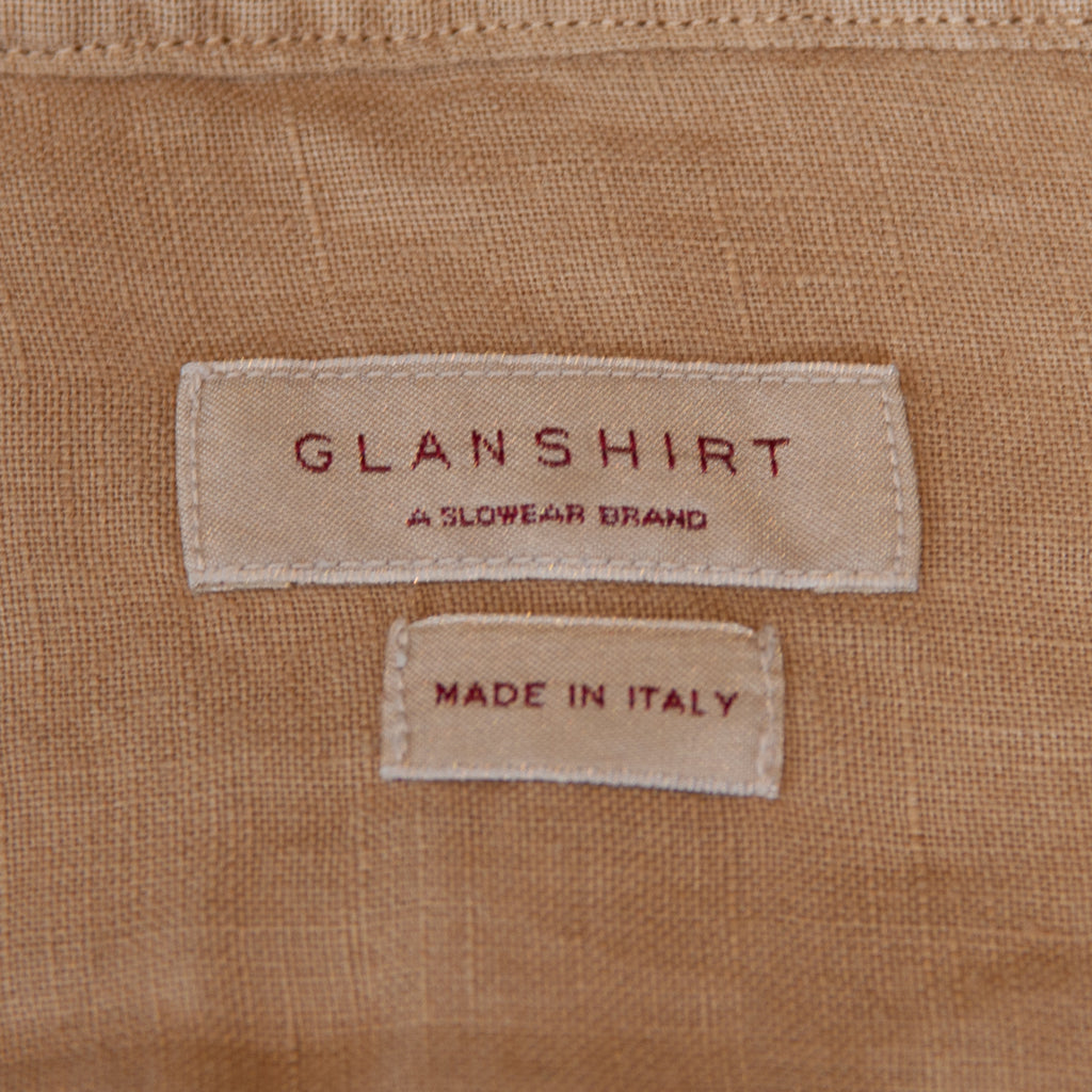 Glanshirt Brown Linen Short Sleeve Shirt