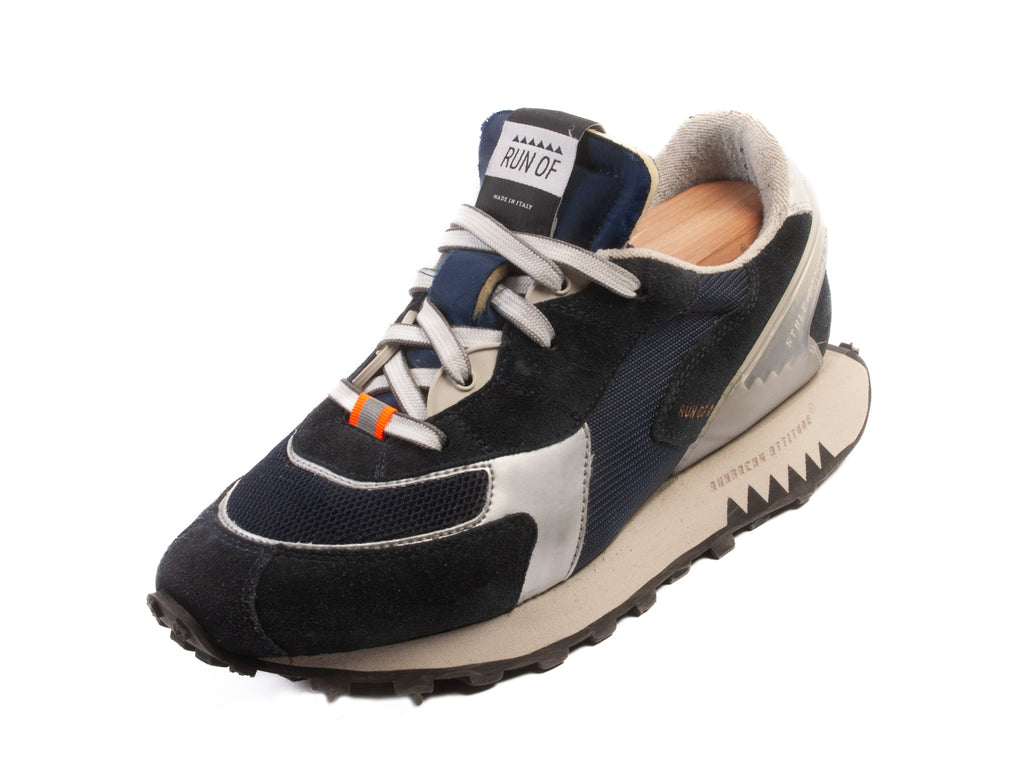 Run Of Navy Bodrum White Combo Suede Paris M Runners