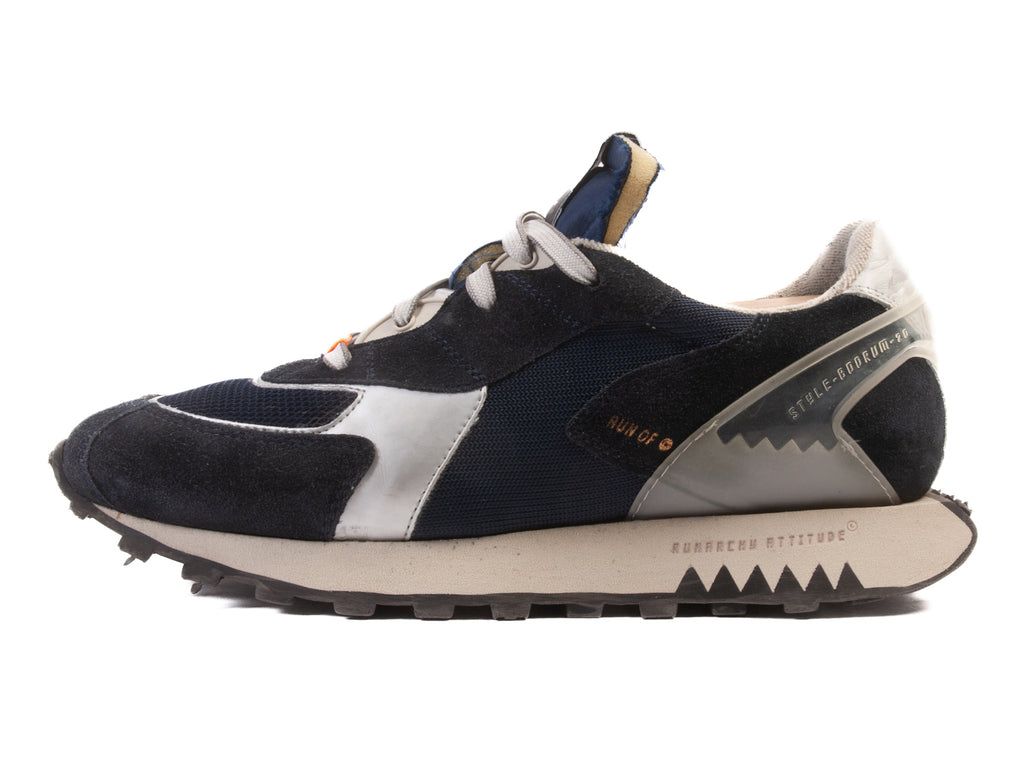 Run Of Navy Bodrum White Combo Suede Paris M Runners