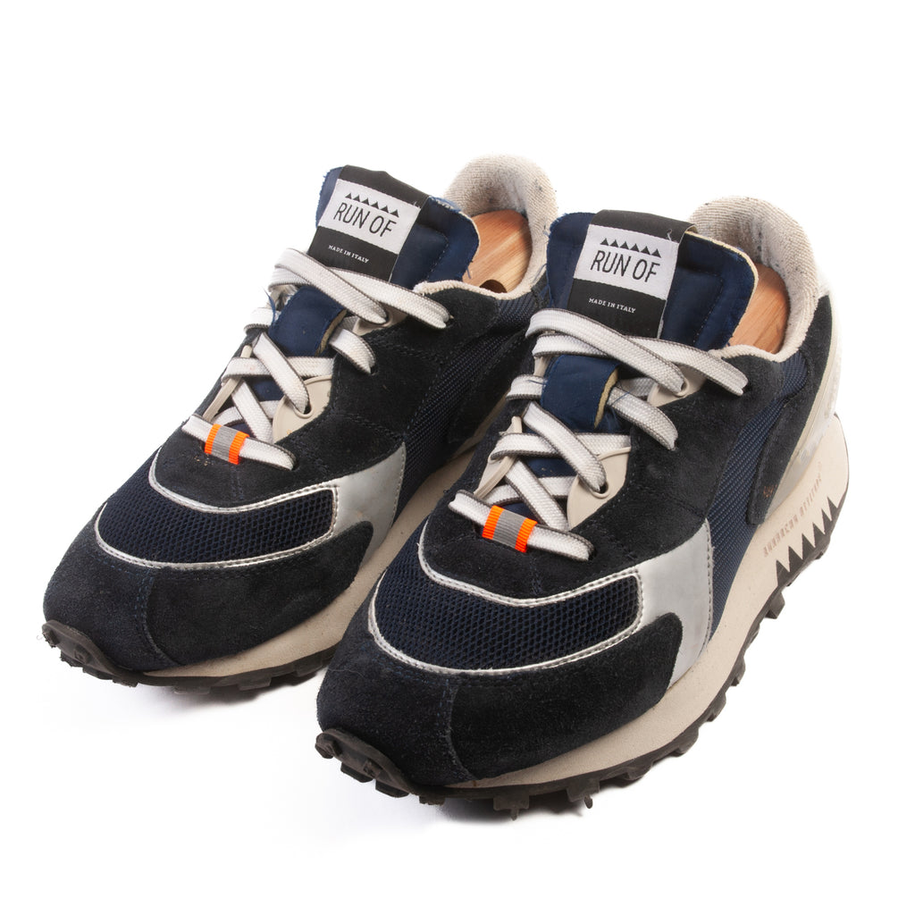 Run Of Navy Bodrum White Combo Suede Paris M Runners