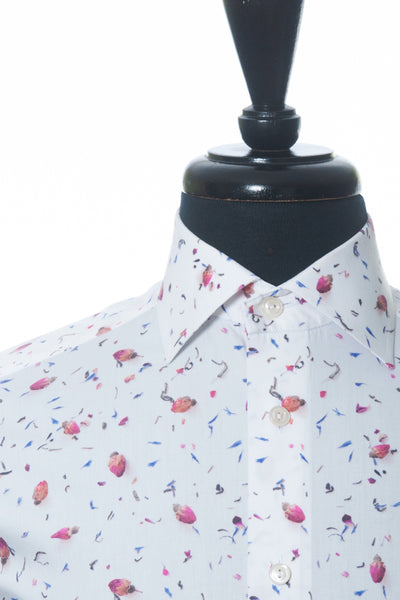 Eton Rose Print Contemporary Fit Signature Twill Shirt