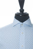 Eton Blue Geometric Print Slim Fit Poplin Shirt
