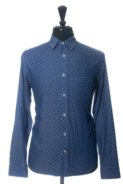 Benson Blue Geometric Print Shirt