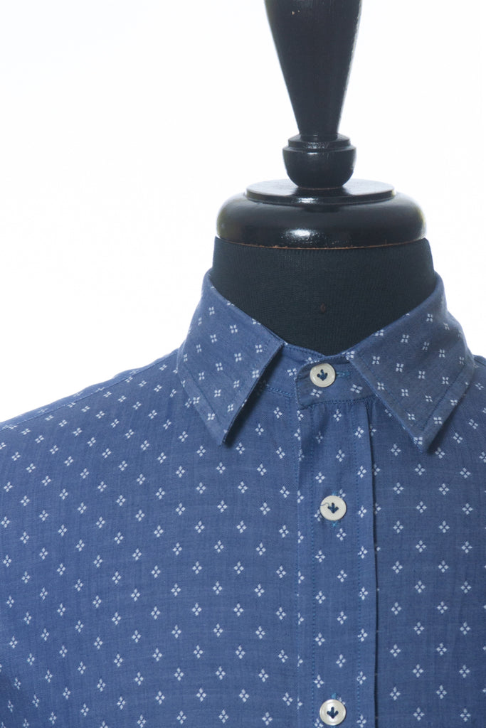 Benson Blue Geometric Print Shirt