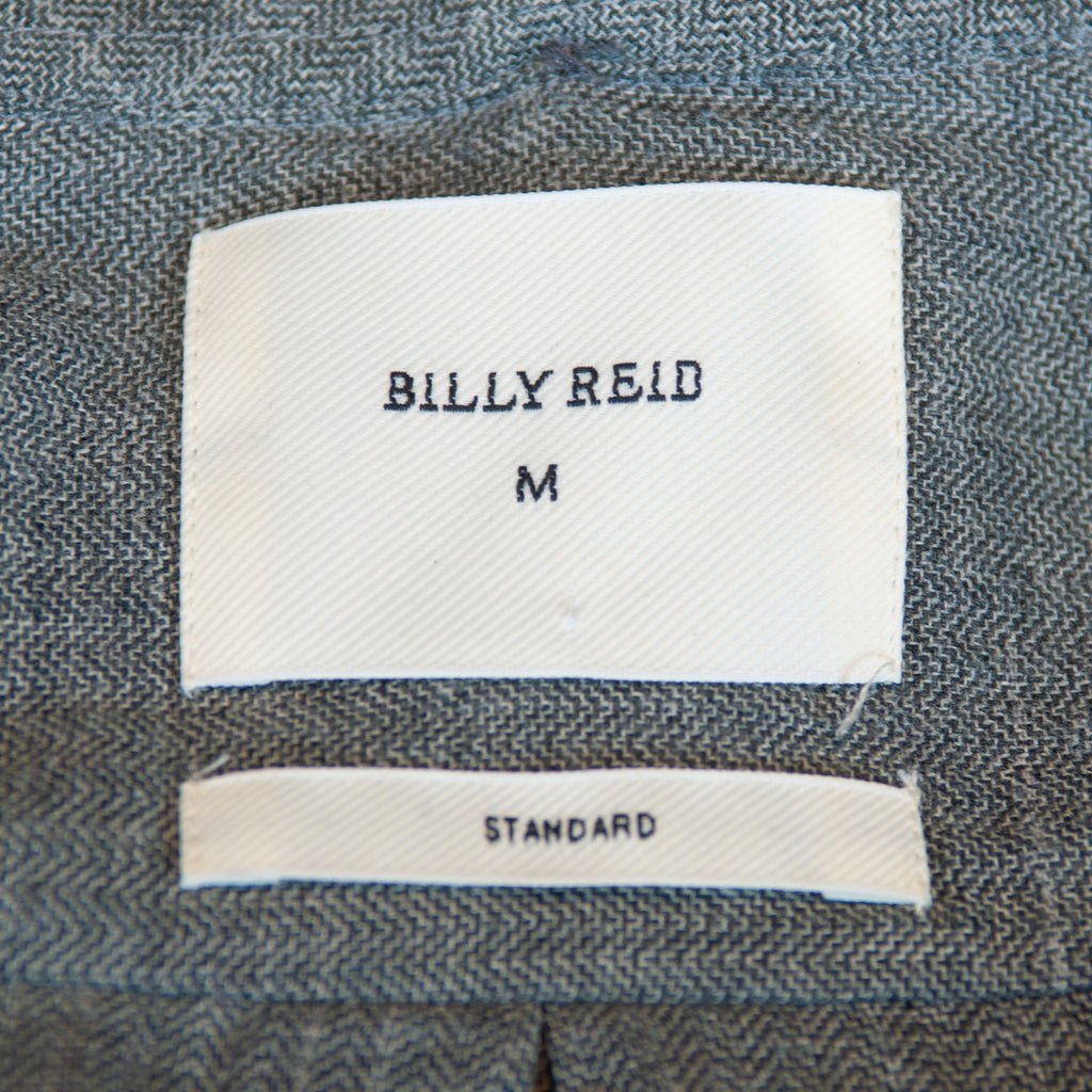 Billy Reid Standard Fit Grey Check Button Down Shirt