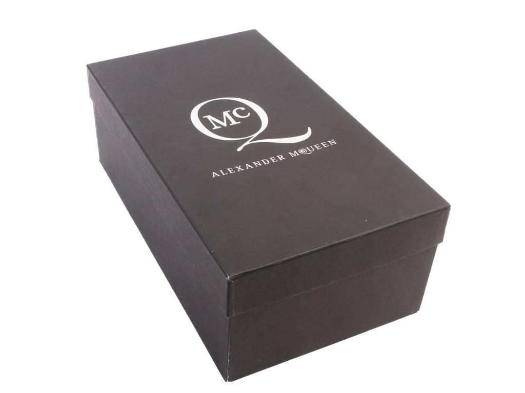 Alexander McQueen Painted Grey Derby Shoes