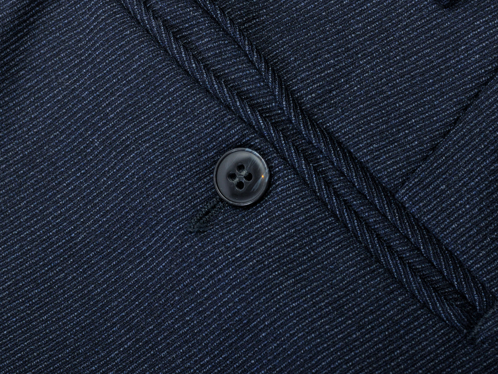 Luigi Bianchi Sartoria Navy Blue Twill Pants